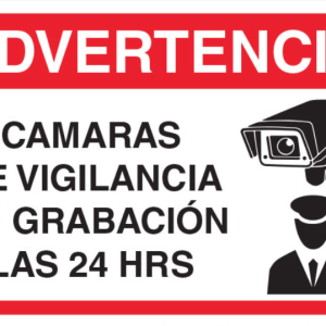 Advertencia Camaras de Vigilancia en Grabacion