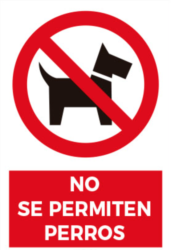 No se permiten perros